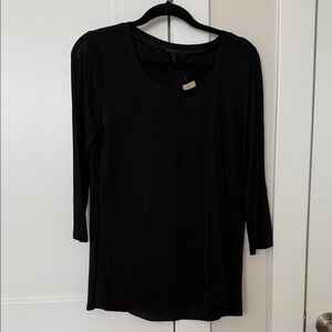 Ann Taylor Classic Black Long Sleeve Top